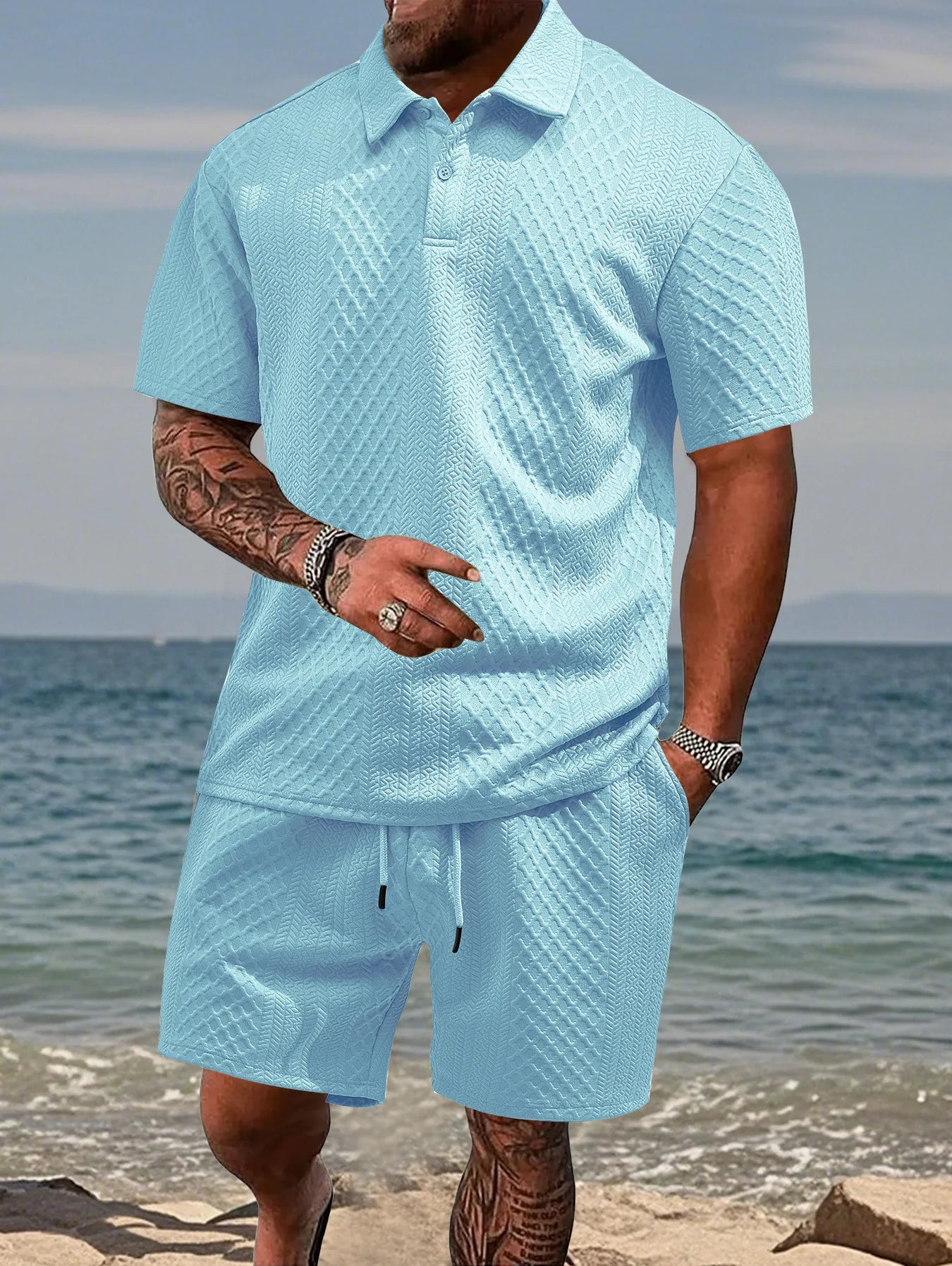 Luxe Summer Jacquard Polo Shirt™